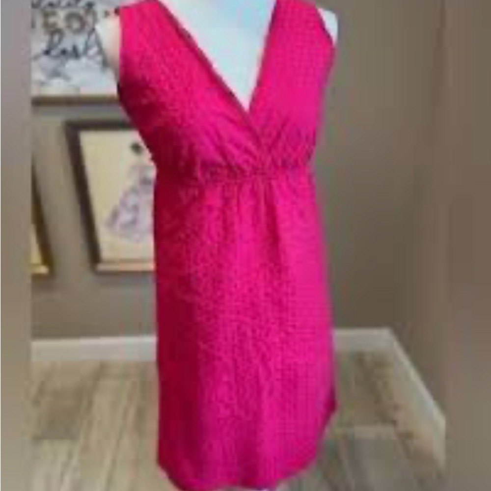 a.n.a Fuchsia Eyelet Dress